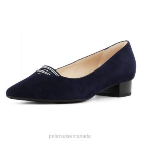Peter Kaiser Canada - Peter Kaiser Adine Low Heel Pump Notte Suede Women JN8B121 Footwear