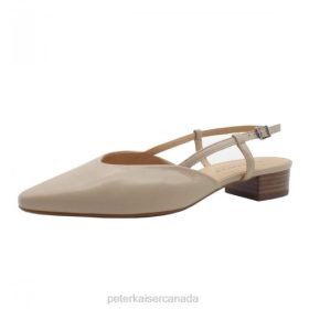 Peter Kaiser Canada - Peter Kaiser Aina-Ex Dressy Low Heel Leather Sandals Sand Women JN8B40 Footwear