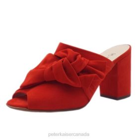 Peter Kaiser Canada - Peter Kaiser Anilia Stylish Chic Sandals Coral Red Women JN8B172 Footwear