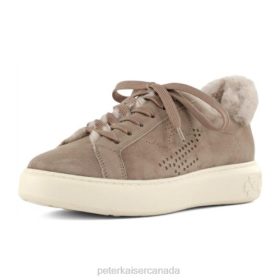 Peter Kaiser Canada - Peter Kaiser Ilka Suede Fur Sneakers Bone Women JN8B112 Footwear