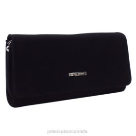 Peter Kaiser Canada - Peter Kaiser Lanelle Stylish Clutch Bag Black Suede Women JN8B268 Accessories