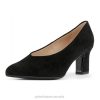 Peter Kaiser Canada - Peter Kaiser Mahirella Classic Mid Heel Court Shoes Black Suede Women JN8B76 Footwear