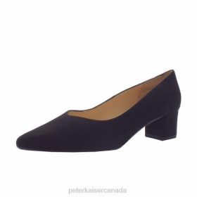 Peter Kaiser Canada - Peter Kaiser Selmi Stylish Court Shoes Black Suede Women JN8B133 Footwear