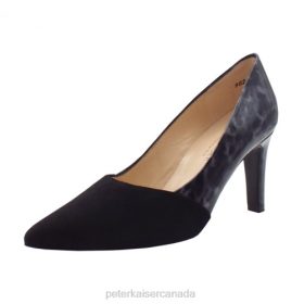 Peter Kaiser Heels - Peter Kaiser Ekatarina Stylish Leather Court Shoes Black Suede Women JN8B144 Footwear