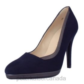 Peter Kaiser Heels - Peter Kaiser Hetlin High Heel Dressy Court Shoes Navy Suede Women JN8B189 Footwear