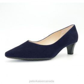 Peter Kaiser Heels - Peter Kaiser Inja Plus Fit Classic Court Shoes Navy Suede Women JN8B123 Footwear