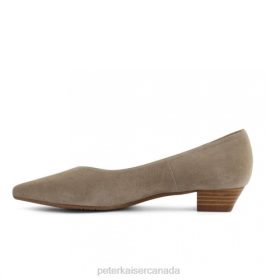 Peter Kaiser Heels - Peter Kaiser Limba Pointed Toe Low Heel Court Shoe Taupe Suede Women JN8B24 Footwear