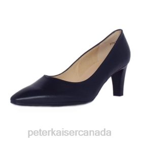 Peter Kaiser Heels - Peter Kaiser Mani Classic Semi-Pointed Mid Heel Court Shoes Navy Leather Women JN8B27 Footwear