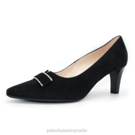 Peter Kaiser Heels - Peter Kaiser Mary Heel Court Shoe Black Suede Women JN8B120 Footwear