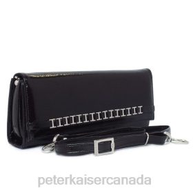 Peter Kaiser Heels - Peter Kaiser Mimi Dressy Shoulder Clutch Bag Black Crackle Patent Women JN8B261 Accessories