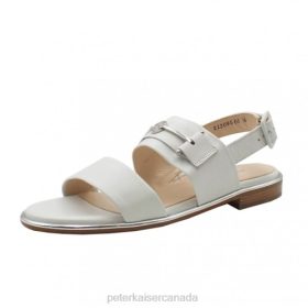 Peter Kaiser Heels - Peter Kaiser Runa Low Heel Open Sandals White Women JN8B141 Footwear