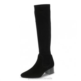Peter Kaiser Heels - Peter Kaiser Tomke Pull On Stretch Knee High Boots Black Suede Women JN8B222 Footwear