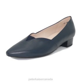 Peter Kaiser Shoes Canada - Peter Kaiser Abina Low Heel Pump Navy Women JN8B110 Footwear