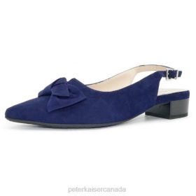 Peter Kaiser Shoes Canada - Peter Kaiser Adalia Slingback Navy Suede Women JN8B122 Footwear