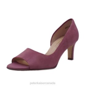 Peter Kaiser Shoes Canada - Peter Kaiser Beate Stylish Open Toe Pumps Cassis Suede Women JN8B8 Footwear