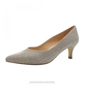 Peter Kaiser Shoes Canada - Peter Kaiser Callae Low Heeled Court Shoe Sand Shimmer Women JN8B14 Footwear