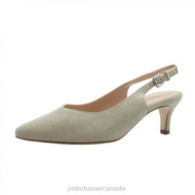 Peter Kaiser Shoes Canada - Peter Kaiser Carmi Dressy Low Heel Slingback Yucca Suede Women JN8B5 Footwear