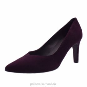 Peter Kaiser Shoes Canada - Peter Kaiser Elfi Classic Court Shoes Wine Suede Women JN8B80 Footwear