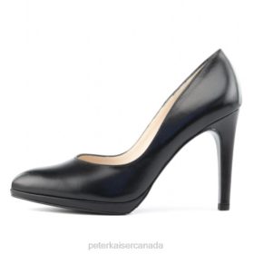 Peter Kaiser Shoes Canada - Peter Kaiser Herdi Stiletto Court Shoes Black Leather Women JN8B62 Footwear