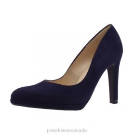 Peter Kaiser Shoes Canada - Peter Kaiser Herdi Stiletto Court Shoes Navy Suede Women JN8B125 Footwear