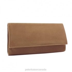 Peter Kaiser Shoes Canada - Peter Kaiser Hilara Stylish Clutch Bag Almond Suede Women JN8B254 Accessories
