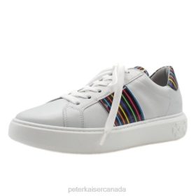 Peter Kaiser Shoes Canada - Peter Kaiser Ilena Leather Modern Sneakers White Multi Women JN8B149 Footwear