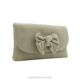 Peter Kaiser Shoes Canada - Peter Kaiser Kerspi Stylish Bow Clutch Bag Yucca Suede Women JN8B245 Accessories