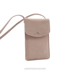 Peter Kaiser Shoes Canada - Peter Kaiser Knoxville Stylish Mobile Phone Bag Mauve Suede Women JN8B248 Accessories