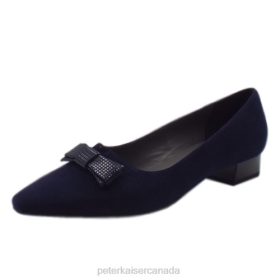 Peter Kaiser Shoes Canada - Peter Kaiser Leah Court Shoes Notte Suede Women JN8B155 Footwear