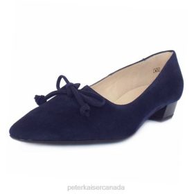 Peter Kaiser Shoes Canada - Peter Kaiser Lizzy Pumps Navy Suede Women JN8B29 Footwear