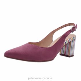 Peter Kaiser Shoes Canada - Peter Kaiser Nexy Sling Back Shoes Cassis Suede Women JN8B83 Footwear