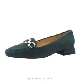 Peter Kaiser Shoes Canada - Peter Kaiser Vilia Low Heel Pump with Chain Detail Cedar Suede Women JN8B131 Footwear