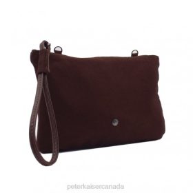Peter Kaiser Shoes Canada - Peter Kaiser Waida Dressy Clutch Bag Stylish Sable Suede Women JN8B281 Accessories