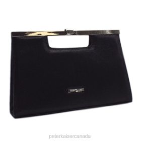 Peter Kaiser Shoes Canada - Peter Kaiser Wye Classic Occasion Suede Clutch Bag Black Luz Women JN8B269 Accessories
