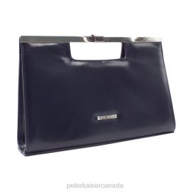 Peter Kaiser Shoes Canada - Peter Kaiser Wye Notte Navy Leather Stylish Clutch Bag Notte Chevro Women JN8B275 Accessories